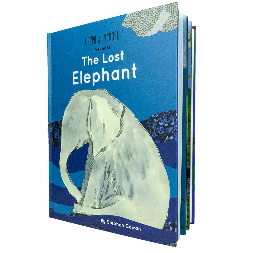 The Lost Elephant Kids Book by Pediatrician Stephen Cowan open view